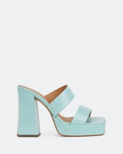 Platform-L'INTERVALLE Jinx Blue Leather/Cuir Bleu