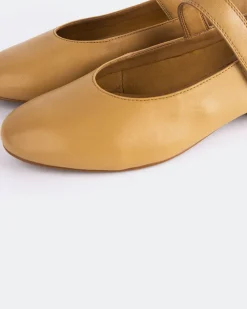 Mary-jane|Ballerinas-L'INTERVALLE Jurgita Camel Leather