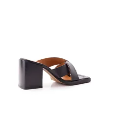 Mules-L'INTERVALLE Justina Black Leather