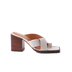 Mules-L'INTERVALLE Justina Off White Leather