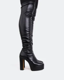 Over-the-knee|Stretch-L'INTERVALLE Kalaf Black Stretch