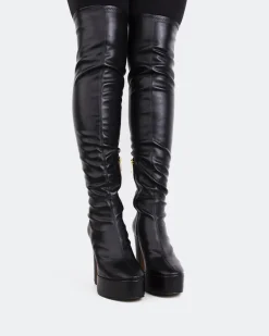 Over-the-knee|Stretch-L'INTERVALLE Kalaf Black Stretch