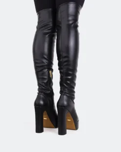 Over-the-knee|Stretch-L'INTERVALLE Kalaf Black Stretch