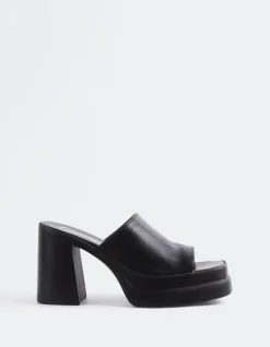 Platform-L'INTERVALLE Kalamata Black Leather