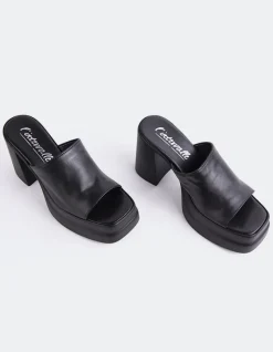 Platform-L'INTERVALLE Kalamata Black Leather