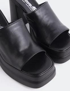 Platform-L'INTERVALLE Kalamata Black Leather