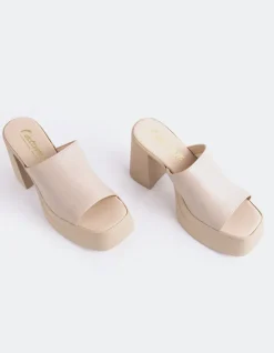 Platform-L'INTERVALLE Kalamata Nude Leather