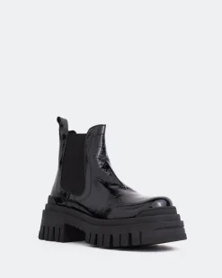 Chelsea|Ankle Boots-L'INTERVALLE Kamloops Black Naplack