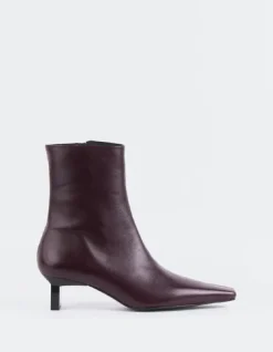Ankle Boots-L'INTERVALLE Karylle Burgundy Leather