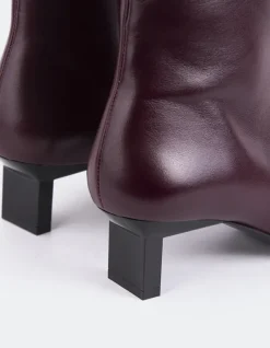Ankle Boots-L'INTERVALLE Karylle Burgundy Leather