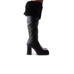 Tall Boots-L'INTERVALLE Kelani Black Leather