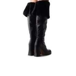 Tall Boots-L'INTERVALLE Kelani Black Leather