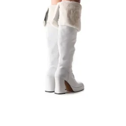 Tall Boots-L'INTERVALLE Kelani White Leather