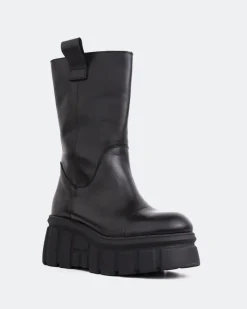Ankle Boots-L'INTERVALLE Kelowna Black Leather