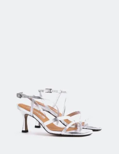Strappy|Mid Heels-L'INTERVALLE Kowsky Silver Metal