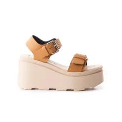 Wedges-L'INTERVALLE Lapin Tan Leather