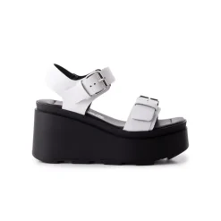 Wedges-L'INTERVALLE Lapin White Leather