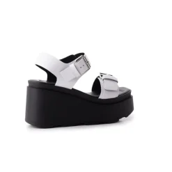 Wedges-L'INTERVALLE Lapin White Leather
