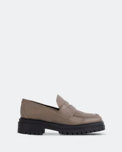 Loafers-L'INTERVALLE Leissa Taupe Leather