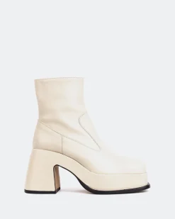 Platform|Ankle Boots-L'INTERVALLE Lepic Off White Leather