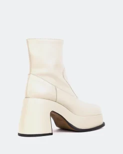 Platform|Ankle Boots-L'INTERVALLE Lepic Off White Leather