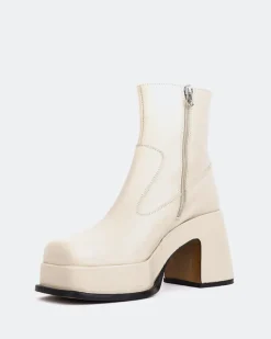 Platform|Ankle Boots-L'INTERVALLE Lepic Off White Leather