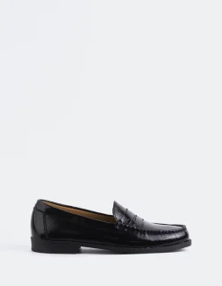 Loafers-L'INTERVALLE Lettine Black Naplack Leather