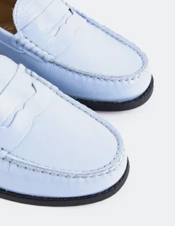 Loafers-L'INTERVALLE Lettine Light Blue Naplack Leather