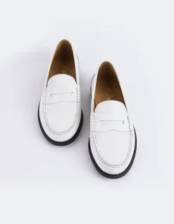 Loafers-L'INTERVALLE Lettine Off White Naplack Leather