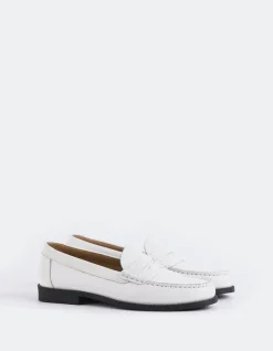Loafers-L'INTERVALLE Lettine Off White Naplack Leather