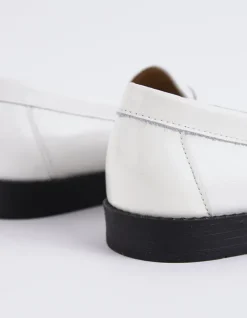 Loafers-L'INTERVALLE Lettine Off White Naplack Leather