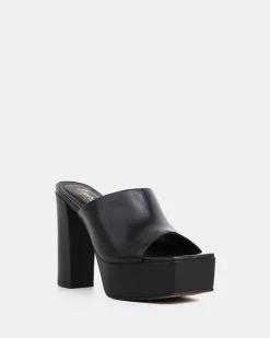 Platform-L'INTERVALLE Leva Black Leather