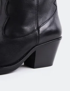 Western-L'INTERVALLE Lewisham Black Leather