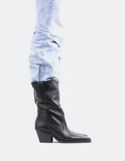 Western-L'INTERVALLE Lewisham Black Leather