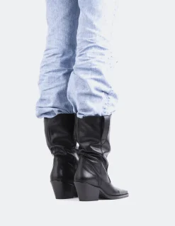 Western-L'INTERVALLE Lewisham Black Leather