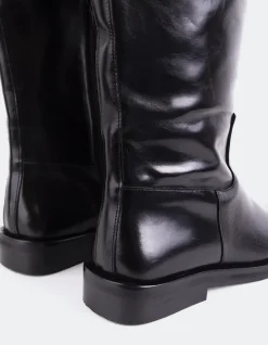 Tall Boots-L'INTERVALLE Lherma Black Leather