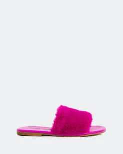 Flats-L'INTERVALLE Lillet Fuchsia Faux Fur