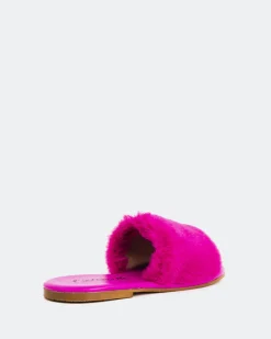 Flats-L'INTERVALLE Lillet Fuchsia Faux Fur