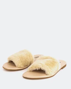 Flats-L'INTERVALLE Lillet Natural Faux Fur
