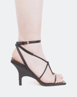 Mid Heels-L'INTERVALLE Liquid Black Leather