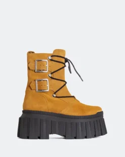 Ankle Boots-L'INTERVALLE Loker Camel Suede