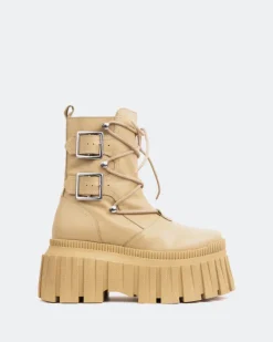Ankle Boots-L'INTERVALLE Loker Cream Leather