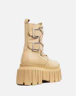 Ankle Boots-L'INTERVALLE Loker Cream Leather
