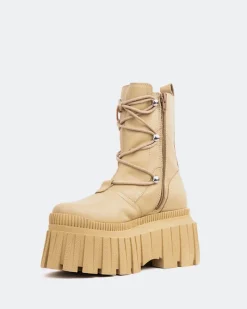 Ankle Boots-L'INTERVALLE Loker Cream Leather