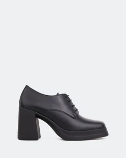 Platforms|Lace-up-L'INTERVALLE Lombardia Black Leather