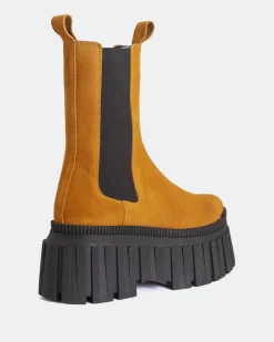 Ankle Boots|Chelsea-L'INTERVALLE Lorana Camel Suede