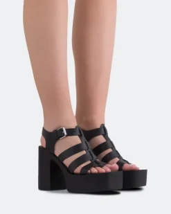 Fisherman|Platform-L'INTERVALLE Loup Black Leather