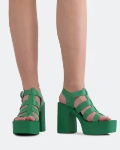 Fisherman|Platform-L'INTERVALLE Loup Green Leather