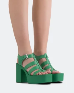 Fisherman|Platform-L'INTERVALLE Loup Green Leather