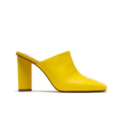 Mules-L'INTERVALLE Loutro Yellow Leather